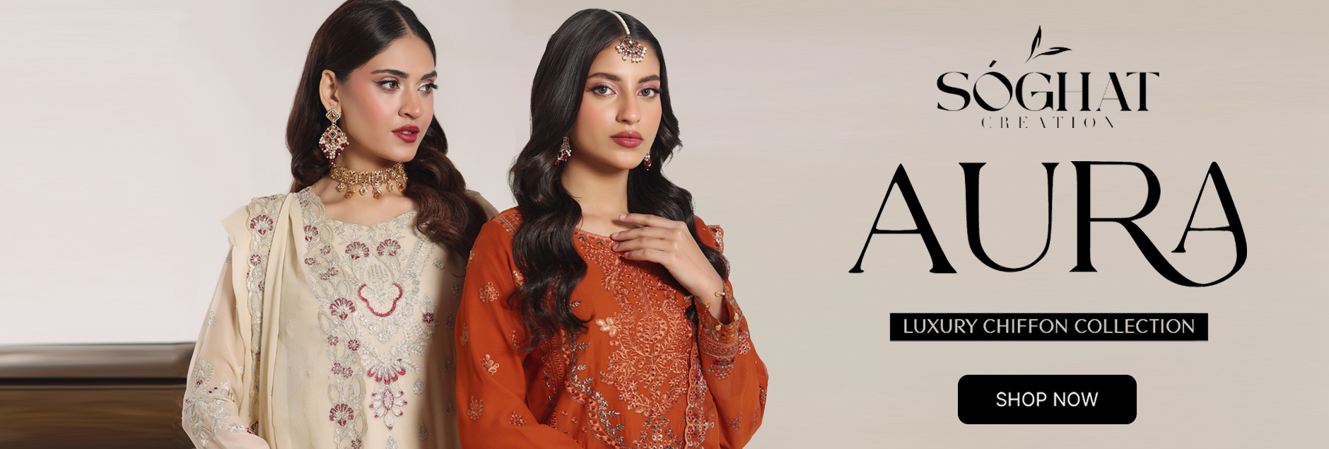 Aura By Soghat Creation Luxury Chiffon Unstitched Collection 2026