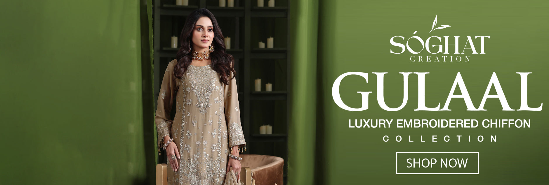 Gulaal By Soghat Creation Luxury Embroidered Chiffon Unstitched Collection 2025