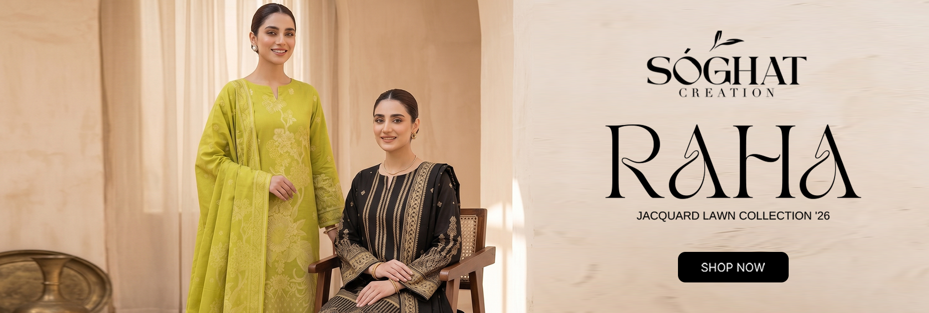 Raha By Soghat Creation Jacquard Lawn Unstitched Collection 2026