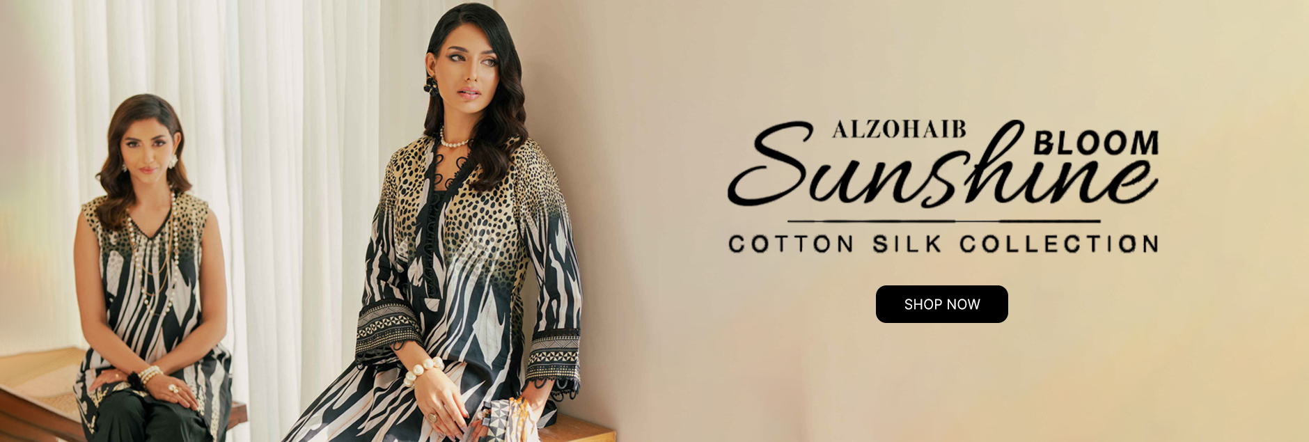 Alzohaib Sunshine Bloom Cotton Satin Unstitched Collection 2024