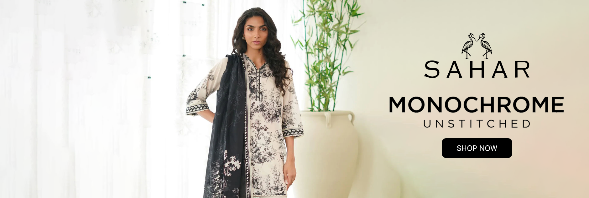 Monochrome By Sahar Printed Lawn Collection 2024 Vol 02