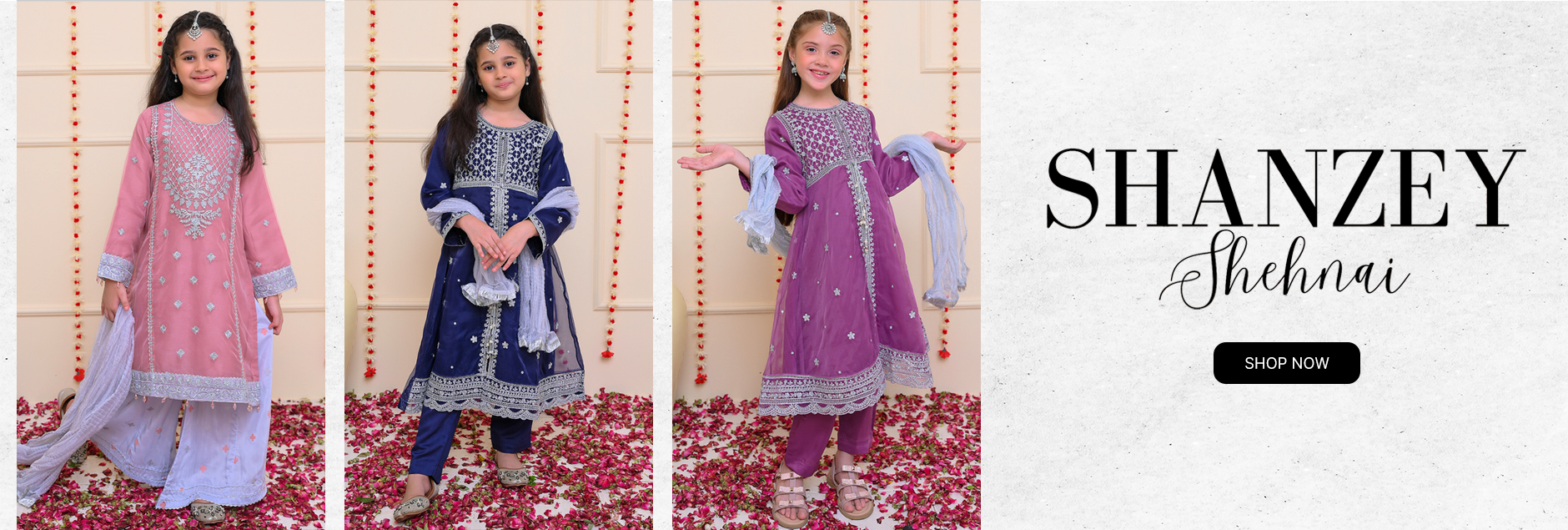 Shehnai By Shanzey Festive Vibes Girls 3Pcs Pret Collection 2025