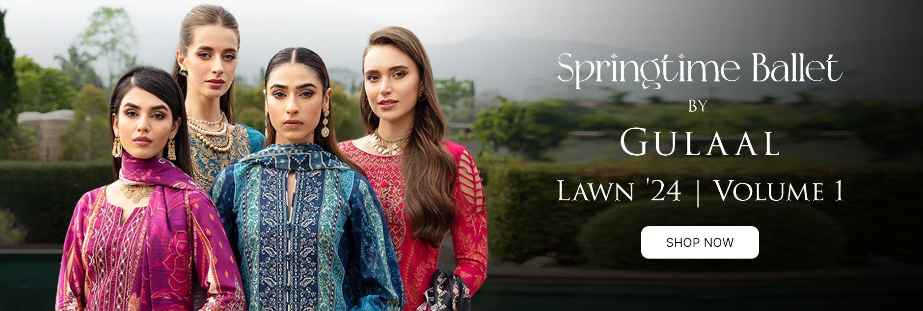 Springtime Ballet By Gulaal Lawn Collection 2024 Volume-1