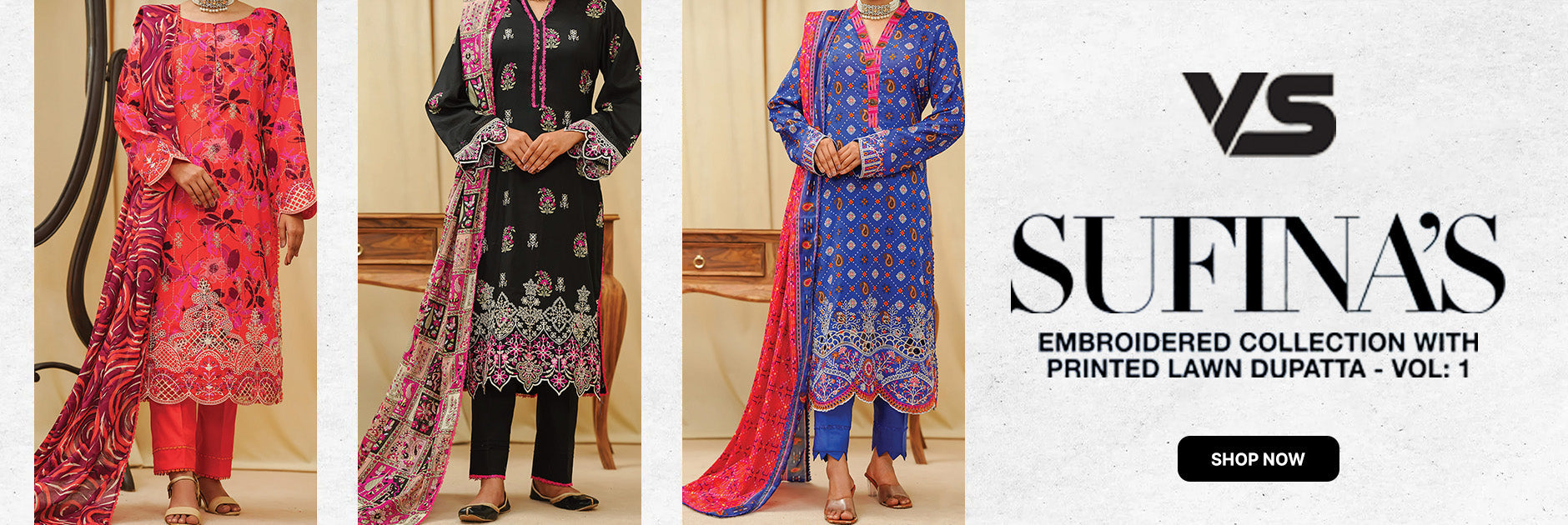 Sufina's by VS Textile Embroidered Lawn Collection 2025 V-1