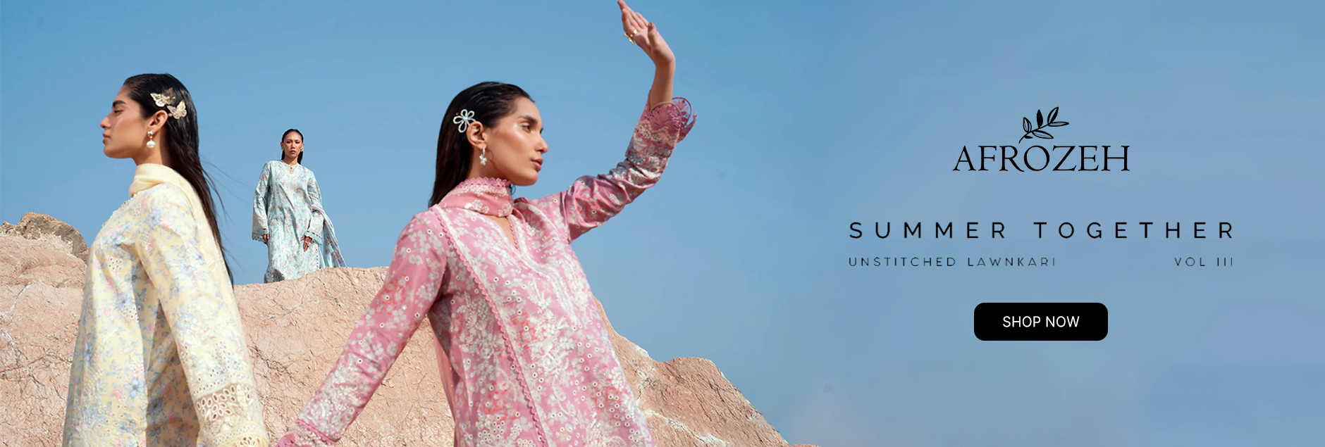 Summer Together by Afrozeh Lawnkari Collection 2025 Vol-3
