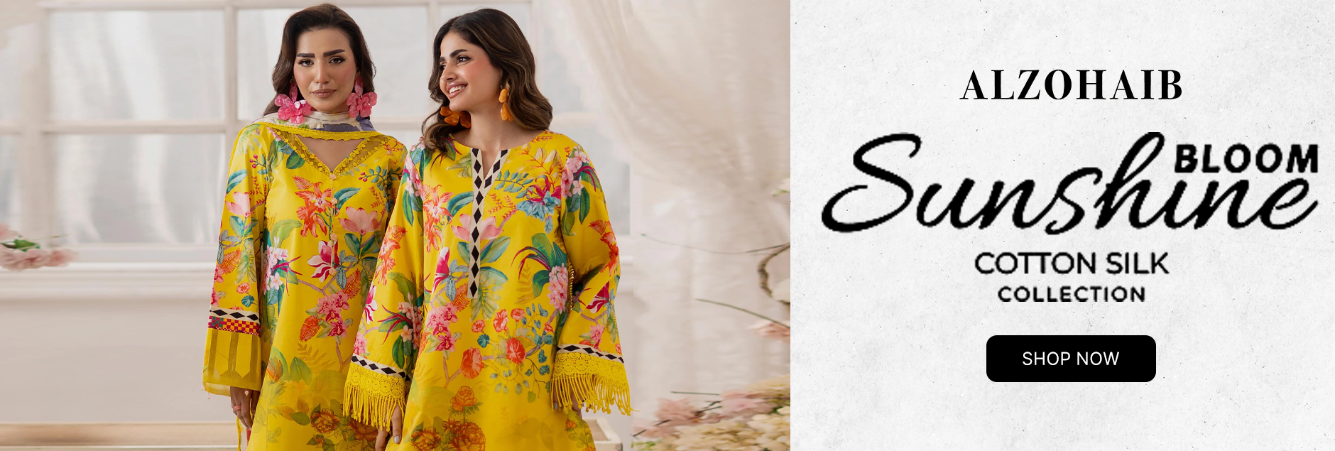 Sunshine Bloom By Alzohaib Cotton Silk Unstitched Edition 2025