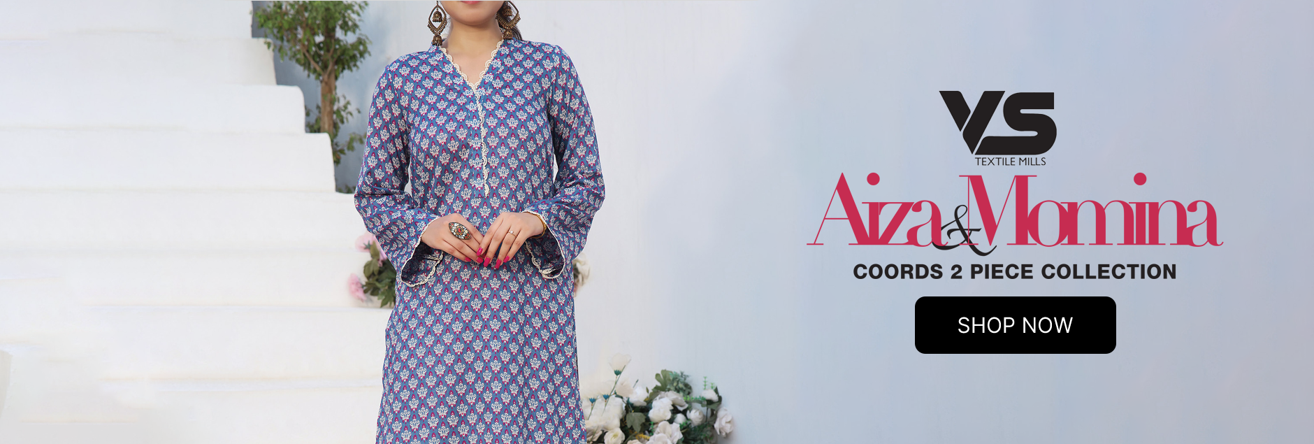 Aiza & Momina By VS Textile Co-Ords Printed Lawn 2Pcs Collection 2024