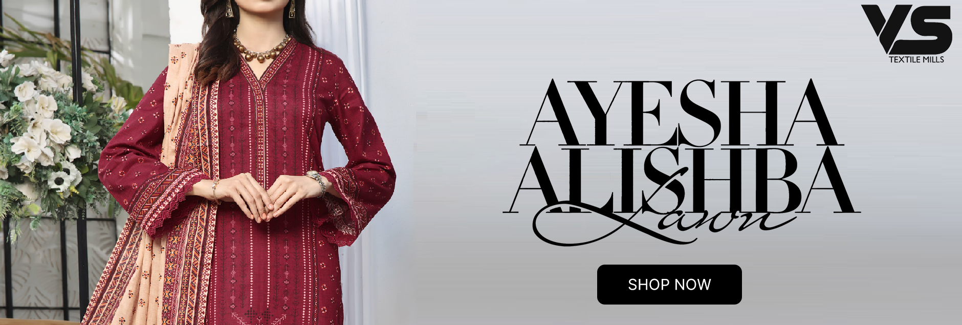 Ayesha Alishba by VS Textile Printed Ait Jet Lawn Vol 01 Collection 2024