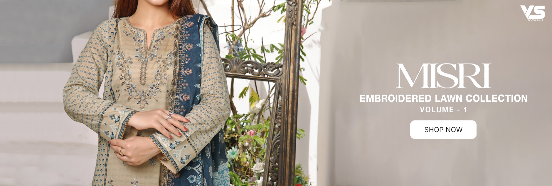 Misri By VS Textile Embroidered Lawn Collection 2024 Vol 01