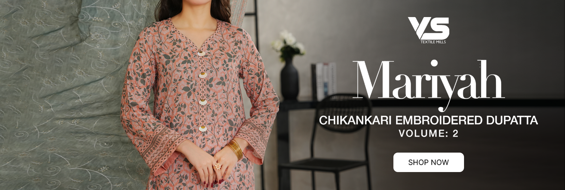Mariyah By VS Textile Chikankari Embroidered Unstitched Collection 2026 Vol-02