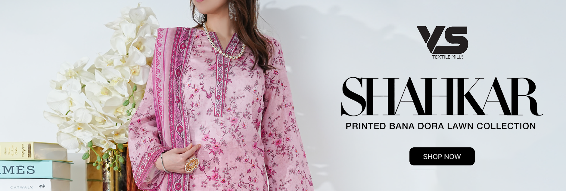 Shahkar By VS Textile Printed Bana Dora Lawn Unstitched Collection 2026 Vol-02
