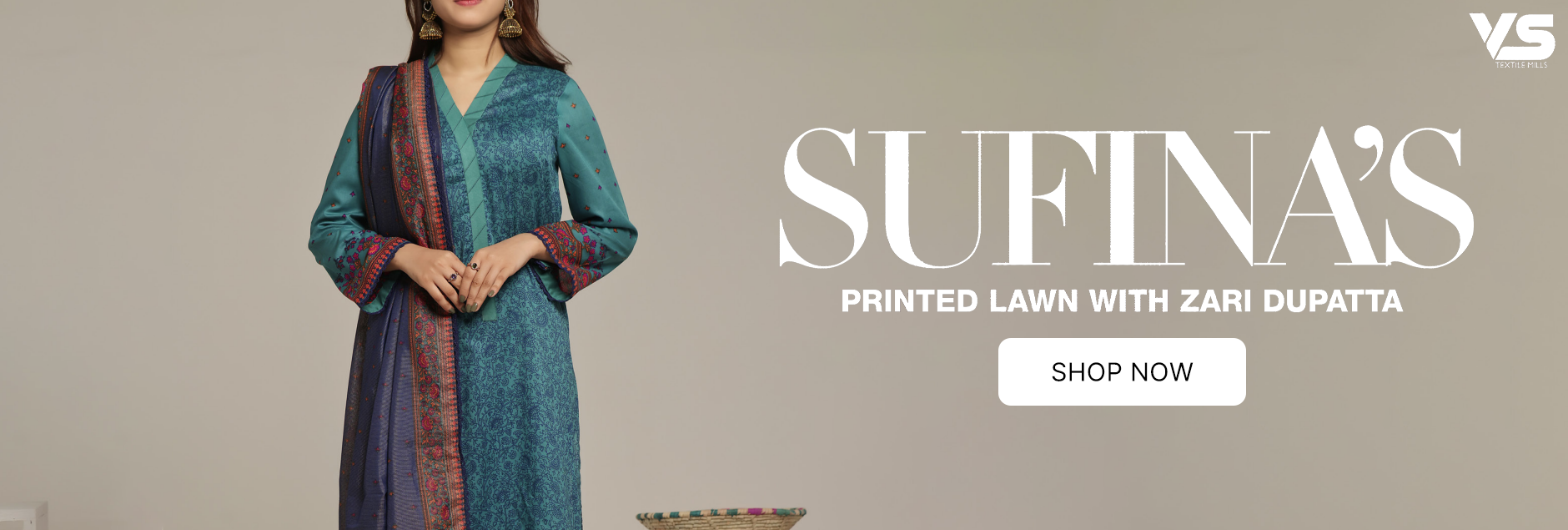Sufina's By VS Textile Printed Lawn With Zari Dupatta Collection 2024