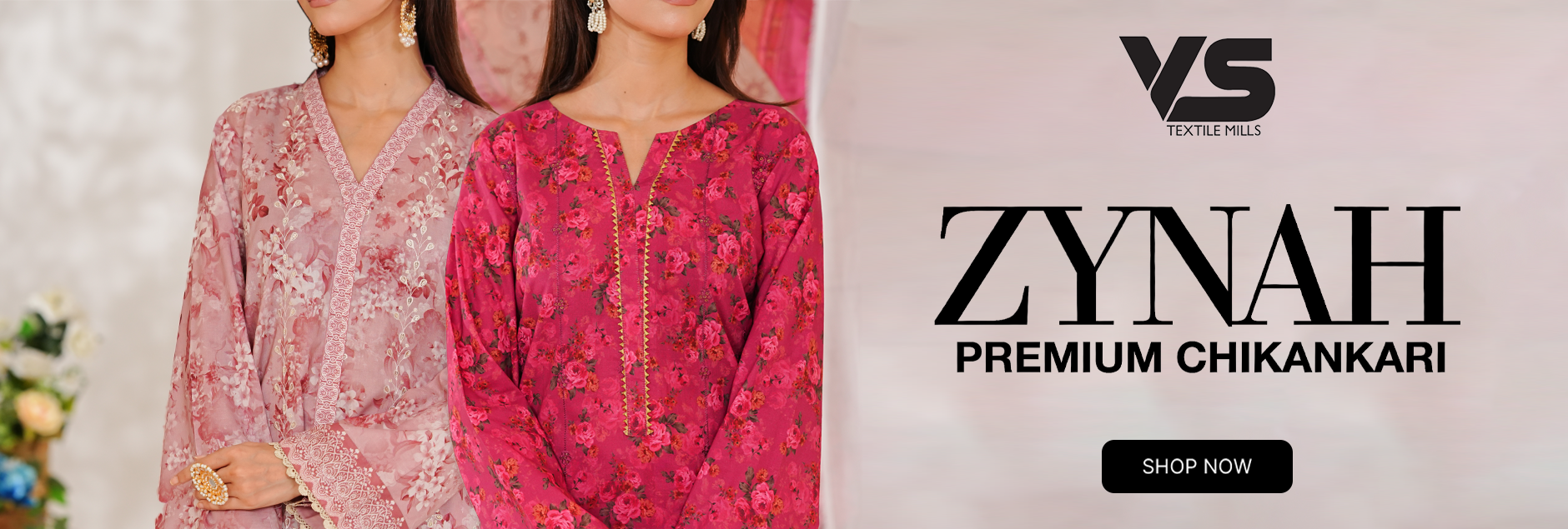 Zynah By VS Textile Premium Chikankari Unstitched Collection 2026 Vol-01