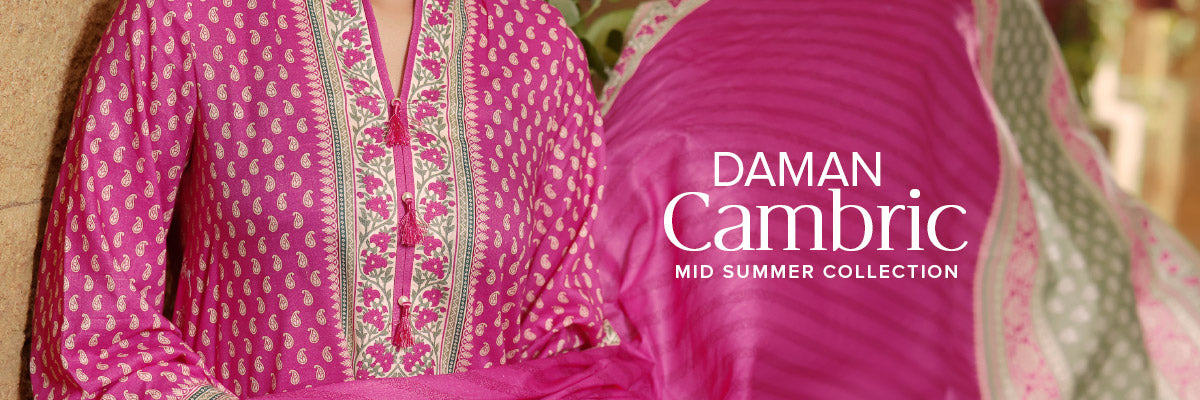 Daman By VS Textile Cambric Mid Summer Collection 2022 Volume 1