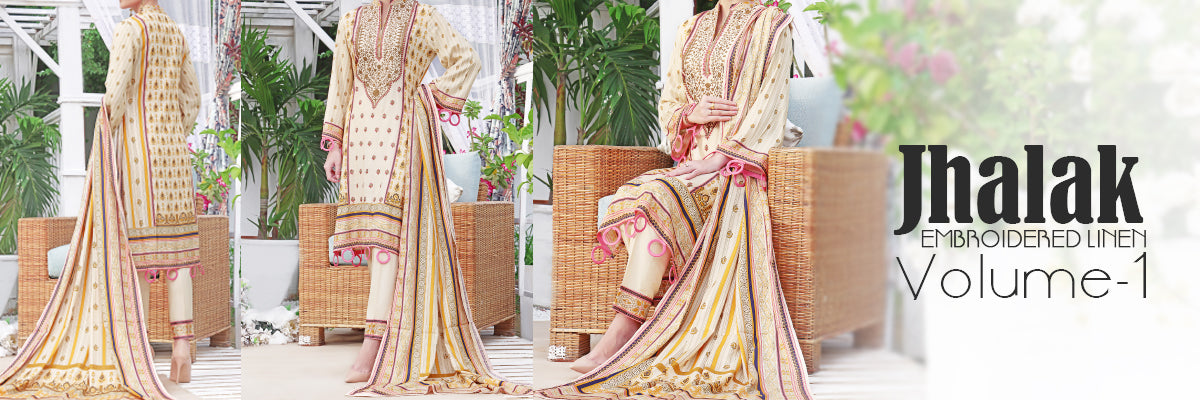 Jhalak By VS Textile Embroidered Linen Collection 2022