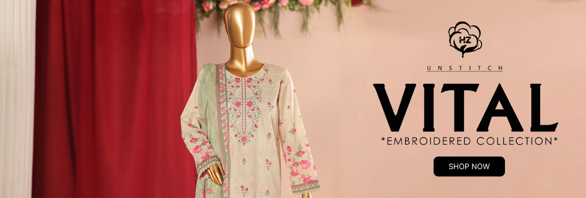 Vital By HZ Textiles Embroidered Unstitched Collection 2026