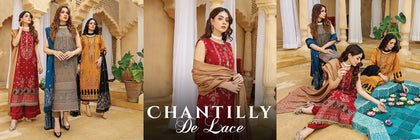 Chantilly De Lace By Aalaya Embroidered Slub Collection 2022