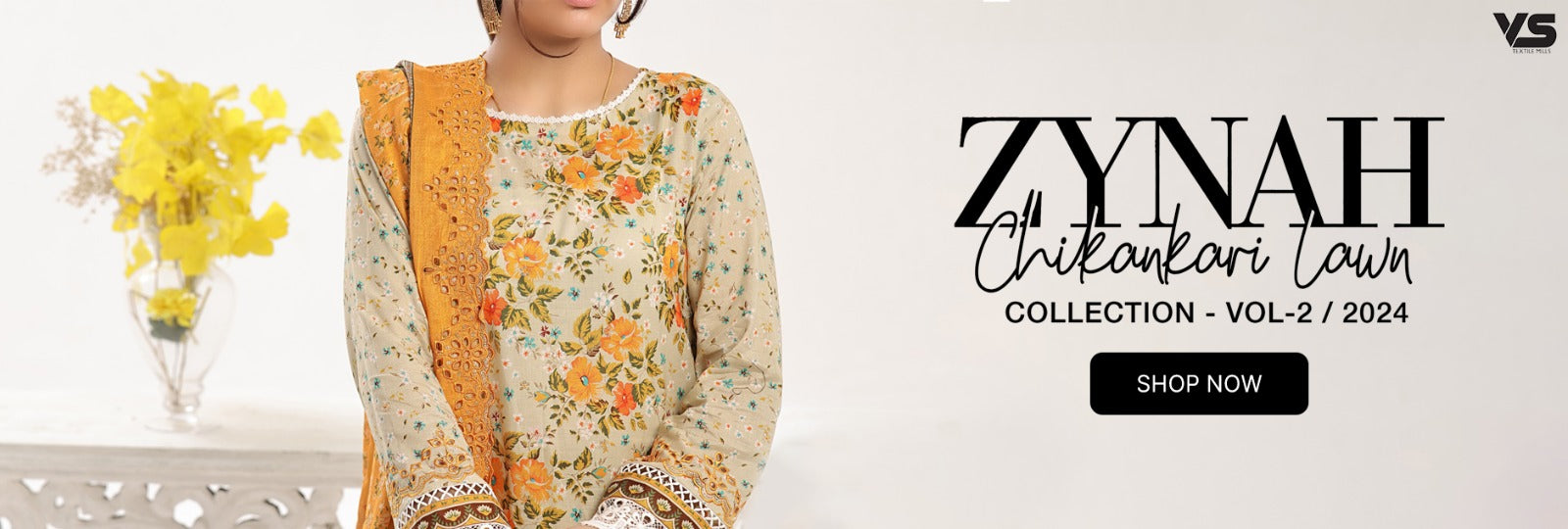 Zynah By VS Textile Chikankari Lawn Collection 2024 Vol 02
