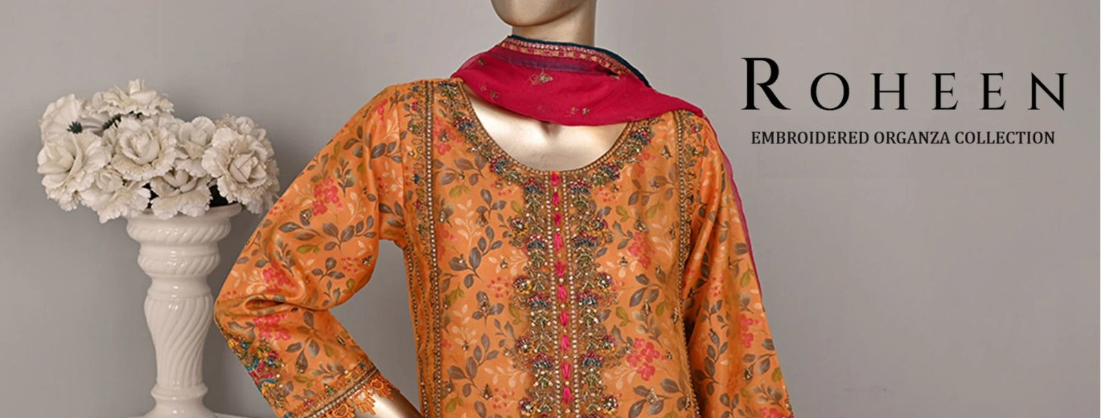Roheen By Peach Embroidered Organza Stitched Collection 2024