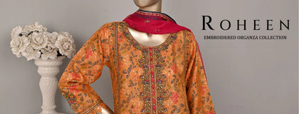Roheen By Peach Embroidered Organza Stitched Collection 2024
