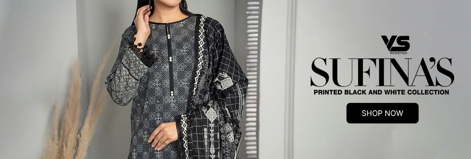Sufinas By VS Textile Printed Lawn Black & White Collection 2024