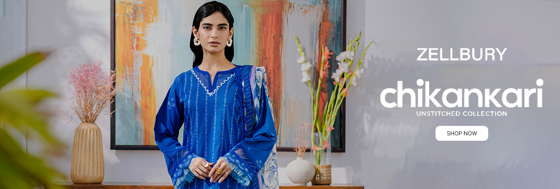 Zellbury Chikankari Lawn Unstitched Collection 2025