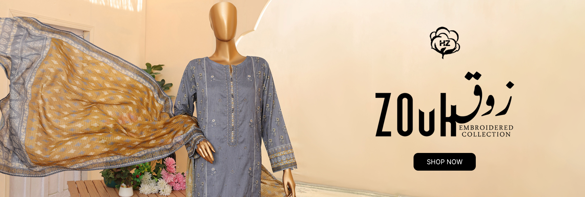 Zouk by HZ Textile Embroidered Collection 2025