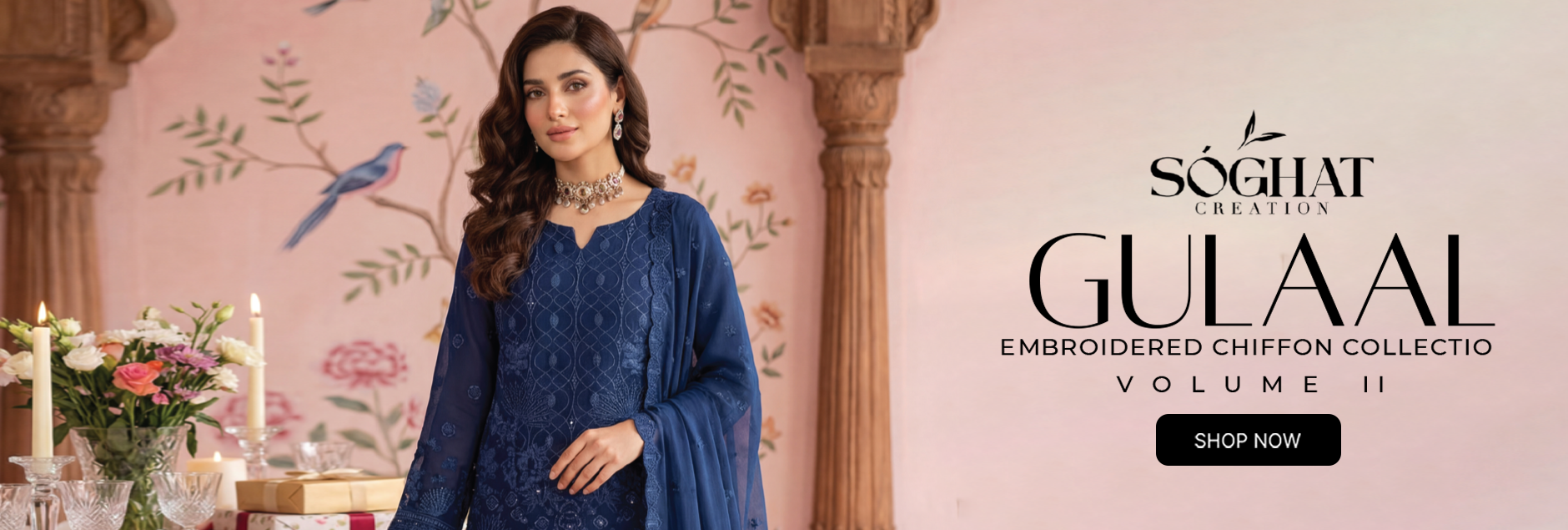 Gulaal By Soghat Creation Embroidered Chiffon Unstitched Collection 2026 Vol-02