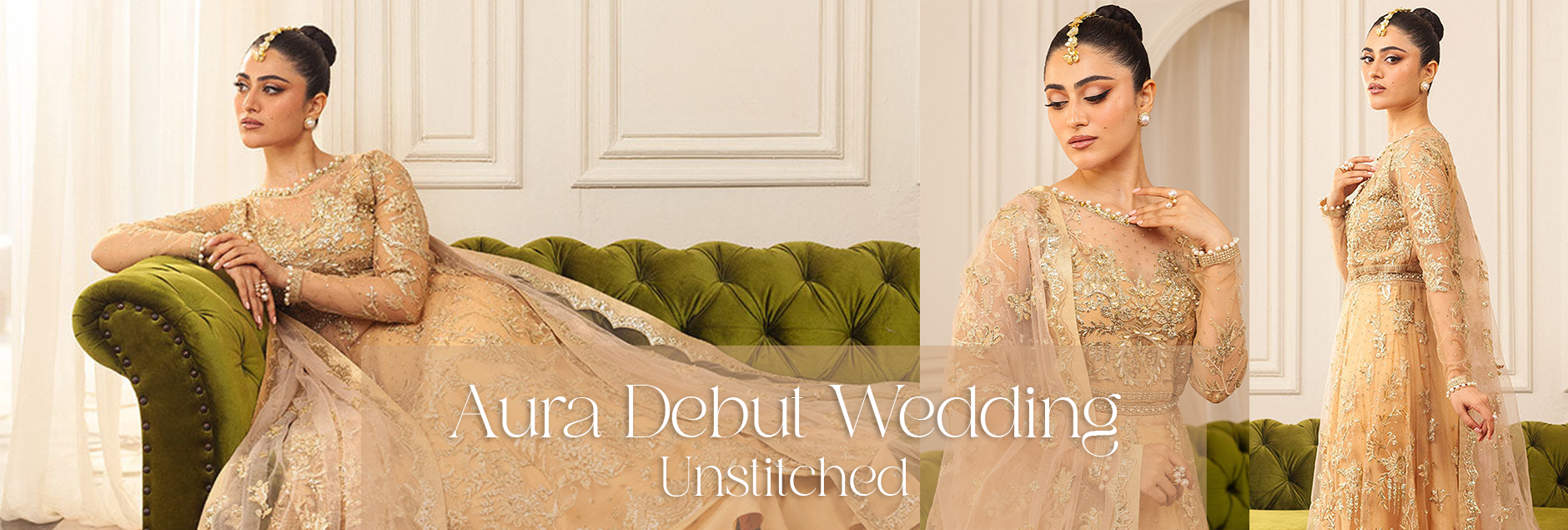 Aura By Mushq Hemline Debut Wedding Unstitched Collection 2024