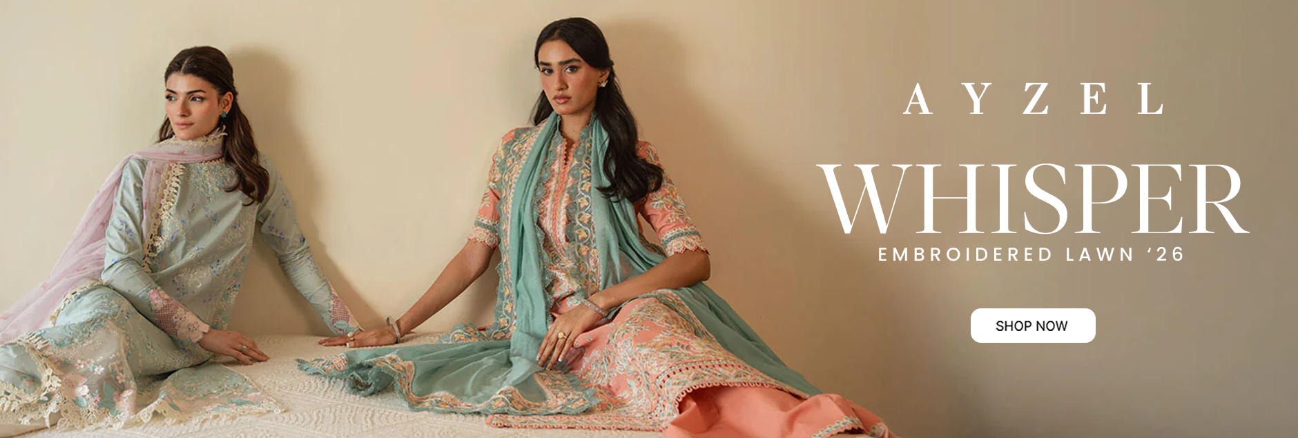 Whisper By Ayzel Embroidered Lawn Unstitched Collection 2026