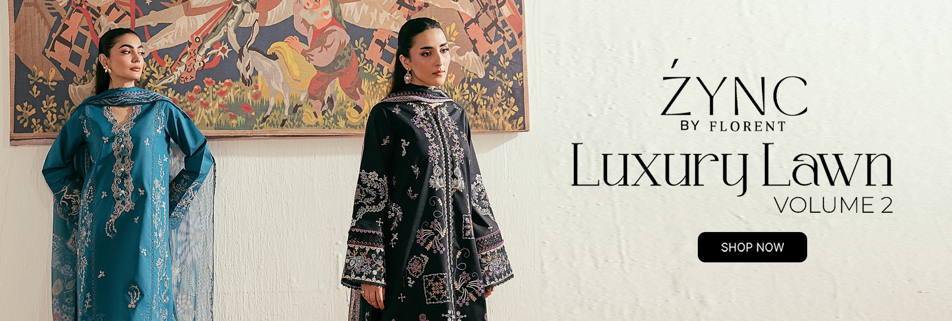 Zync By Florent Luxury Lawn Unstitched Collection 2026 Vol-02