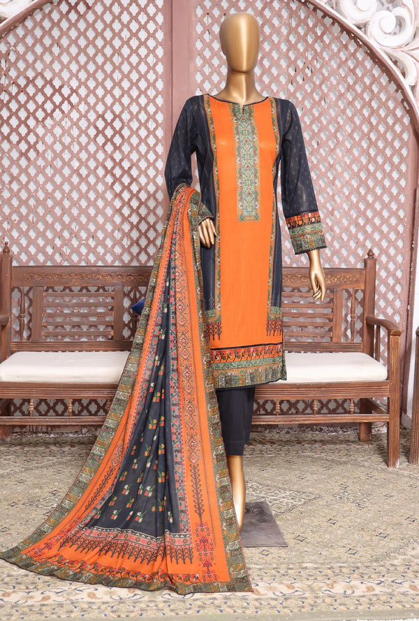 D#42 HZ Platinum Digital Printed Lawn Collection 523