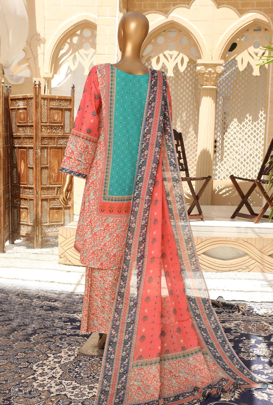 D#18395 HZ Organic Printed Lawn Collection 523