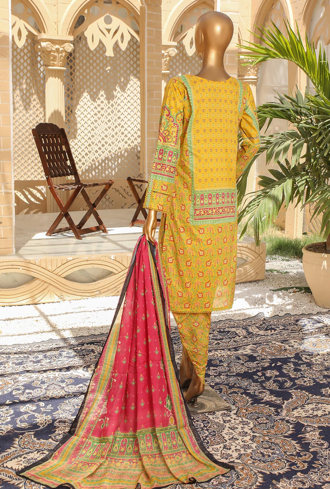 D#18386 HZ Organic Printed Lawn Collection 523