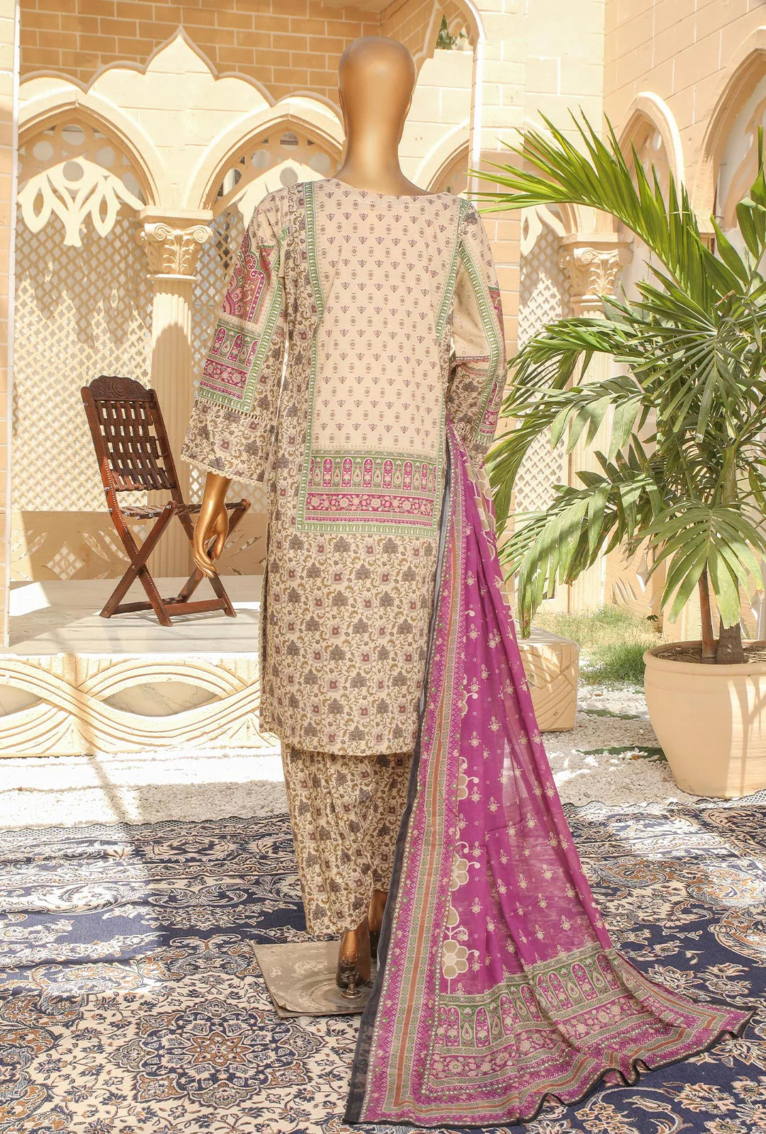 D#18387 HZ Organic Printed Lawn Collection 523
