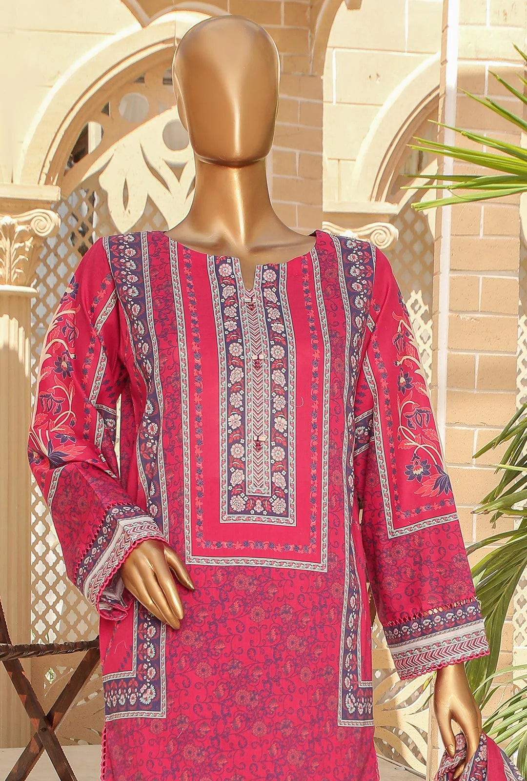 D#18392 HZ Organic Printed Lawn Collection 523