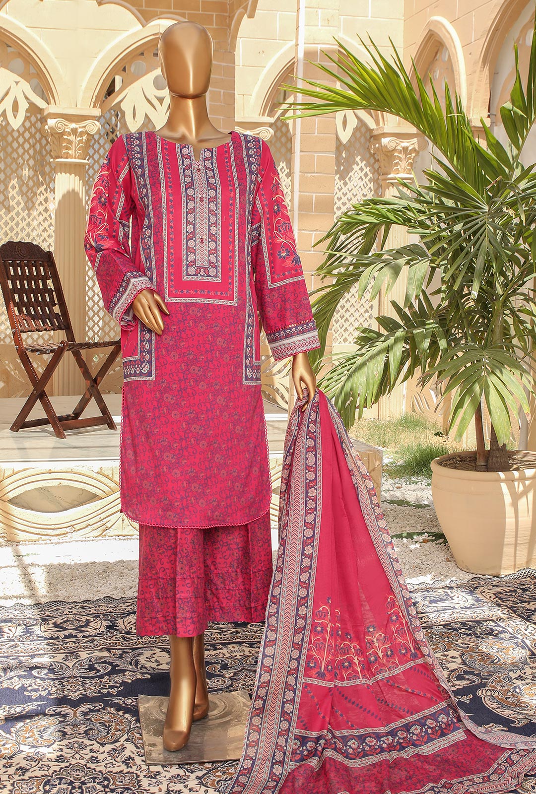 D#18392 HZ Organic Printed Lawn Collection 523