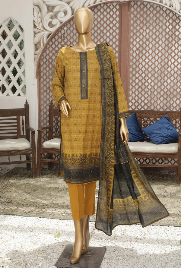 D#35 HZ Platinum Digital Printed Lawn Collection 523