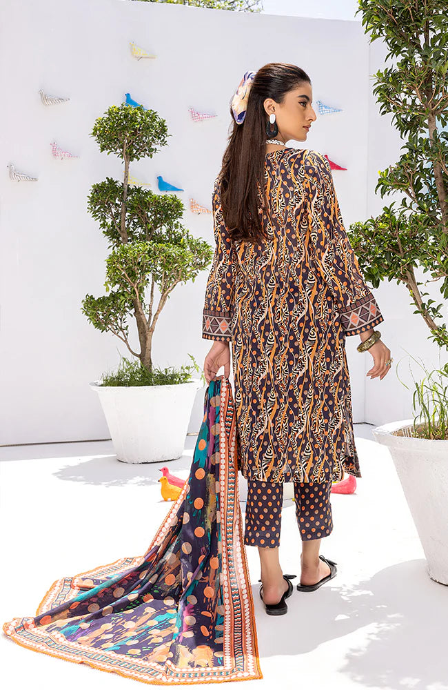 D#10 AlZohaib Coco Popup Digital Printed Lawn Collection 523 V-2