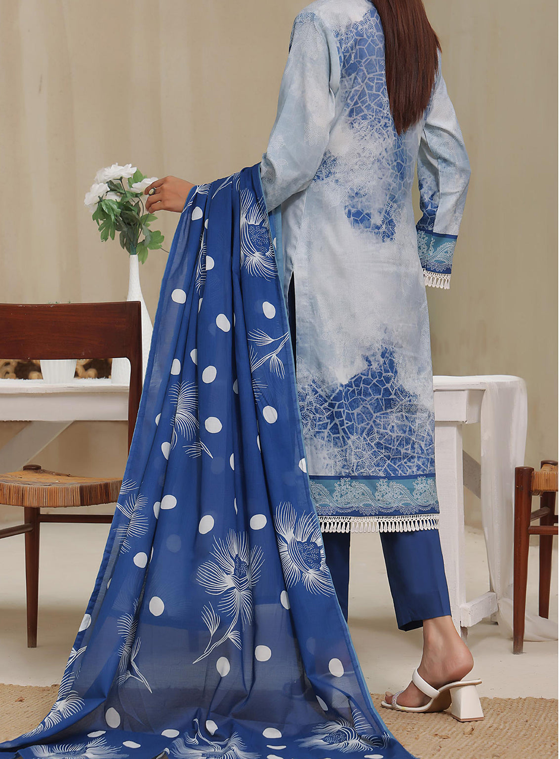 D#107 VS Malhar Printed Cambric Collection 923