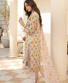 D#12 AlZohaib Sunshine Bloom Bamber Chikankari Dupatta Collection 523