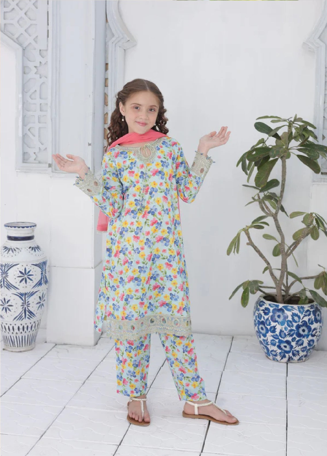 Shanzey Fancy Cotton Lawn 3 Piece Stitched Suit S26K&G D-SHK-6106