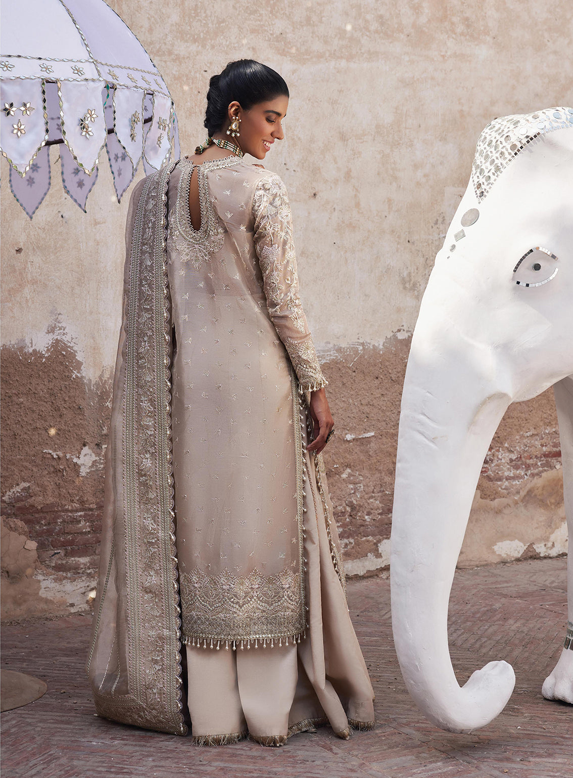 D#04 Afrozeh Dastangoi Wedding Formals Emb Collection 923