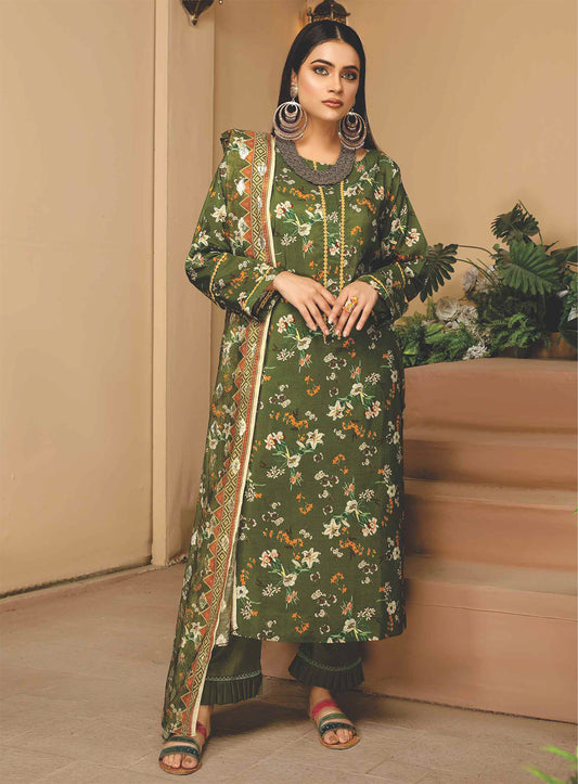 D#7221 Rashid Nizha Digital Printed Luxury Linen Collection 923