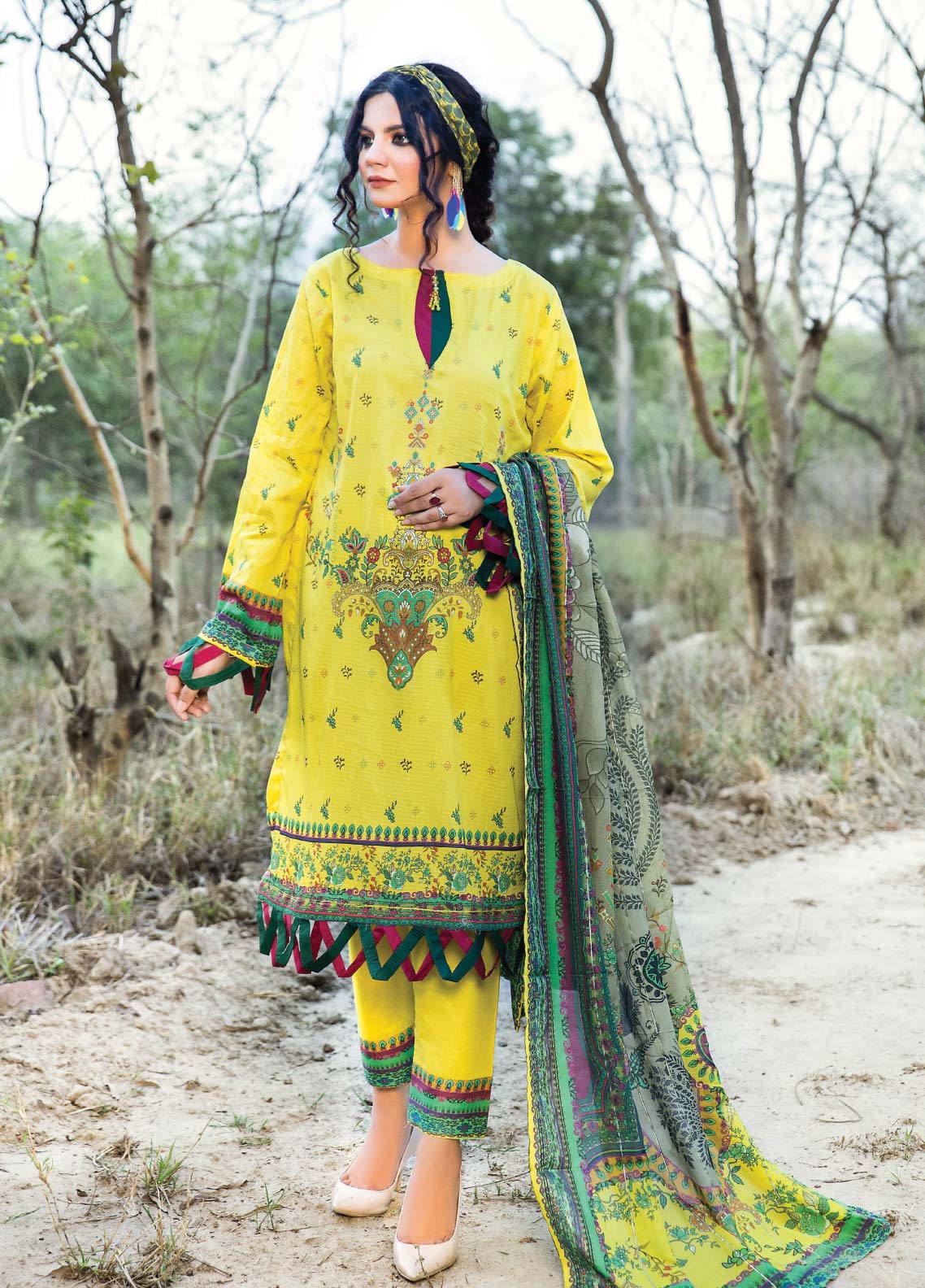 D#06 Ain Alif Digital Printed Lawn Collection 623