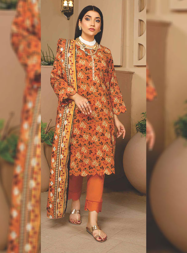 D#7229 Rashid Nizha Digital Printed Luxury Linen Collection 923