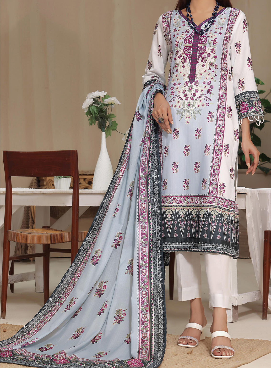 D#115 VS Malhar Printed Cambric Collection 923