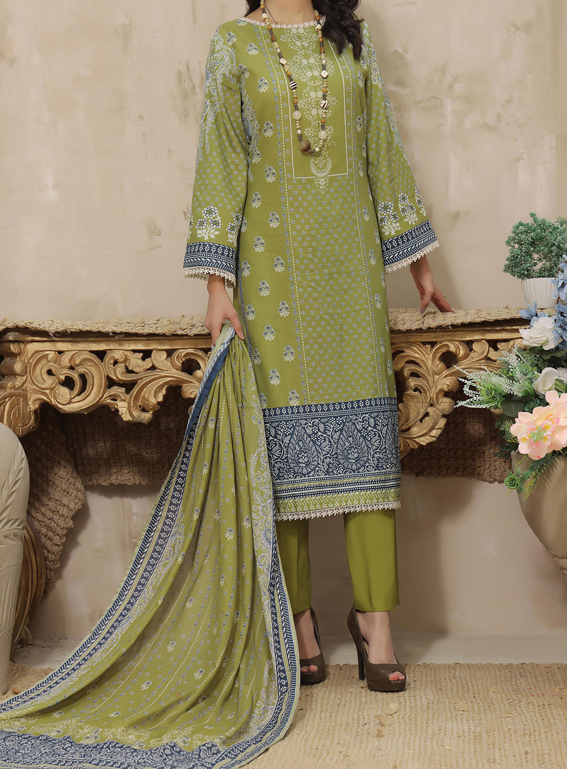 D#106 VS Malhar Printed Cambric Collection 923