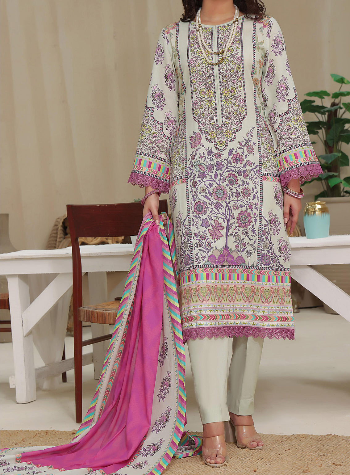 D#112 VS Malhar Printed Cambric Collection 923