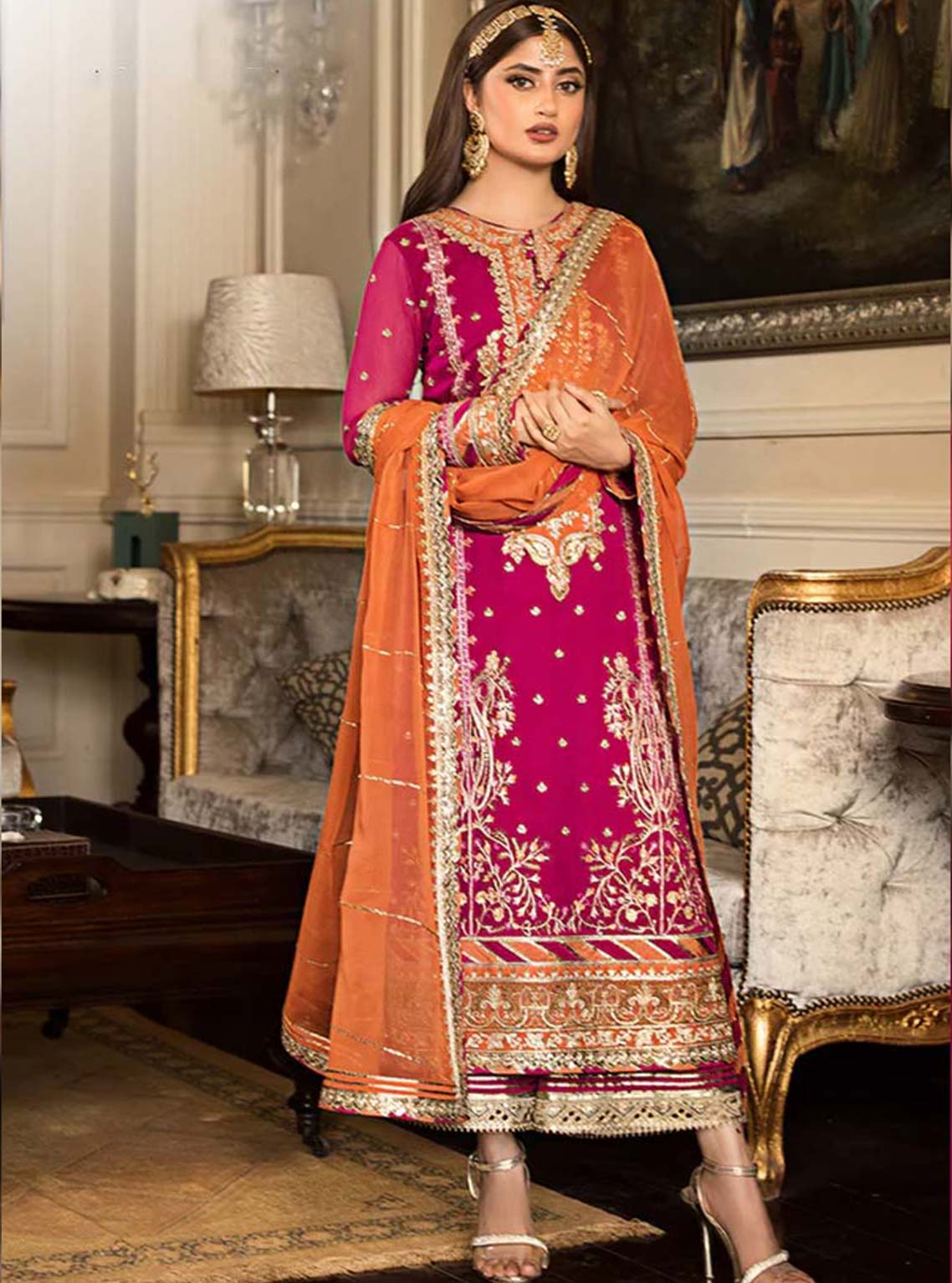 D#23 Asim Jofa Jhil Mil Luxury Festive Emb Collection 823